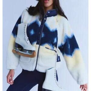 NWT Free People Movement Hit The Slopes Printed Fleece Jacket | Size M